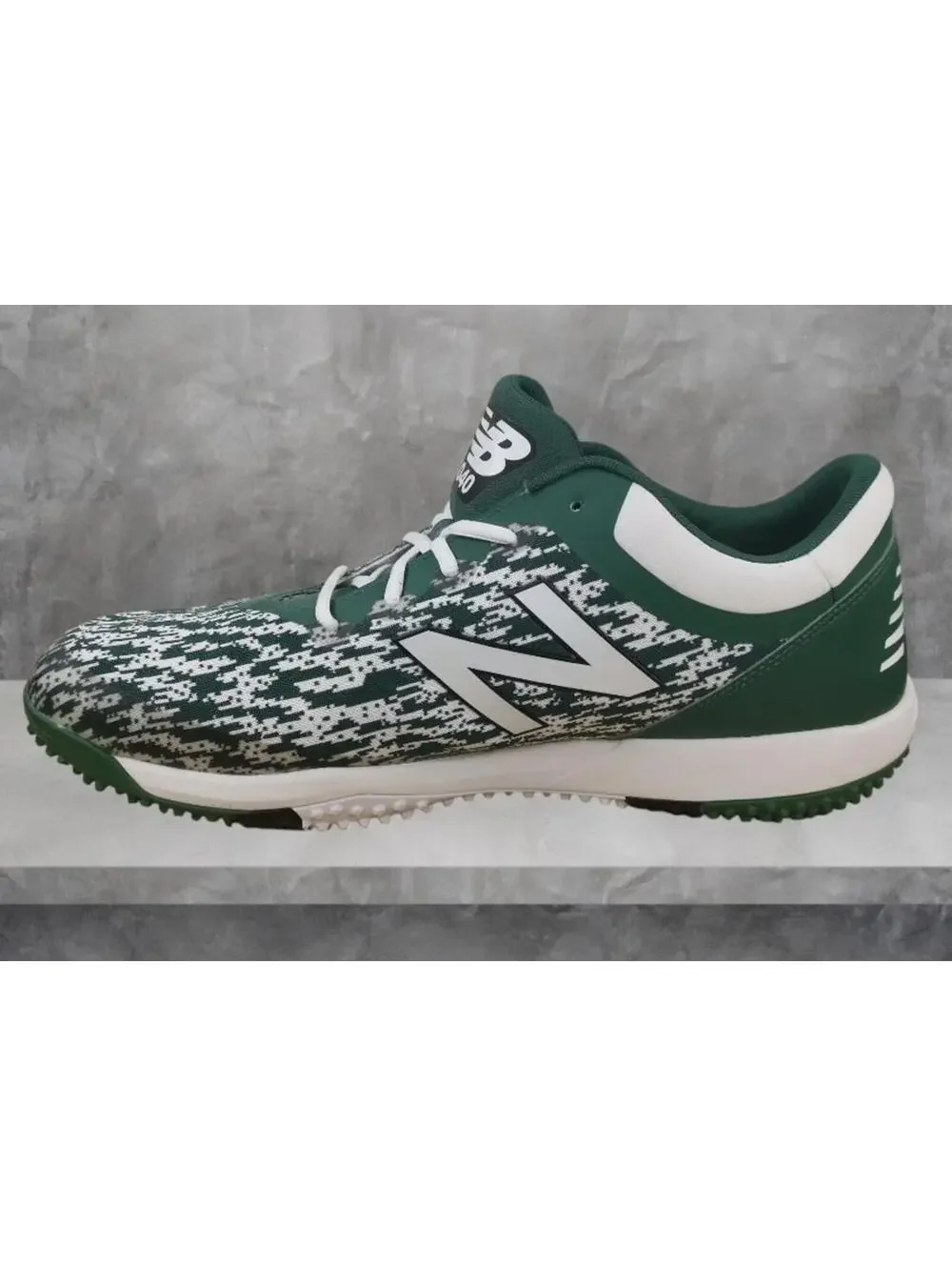 New Balance Baseball Shoes Turf 4040v5 Trainers Green White Men's Size 15D New